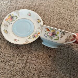 Vintage Merit “Made in Occupied Japan” Floral Teacups & Saucers